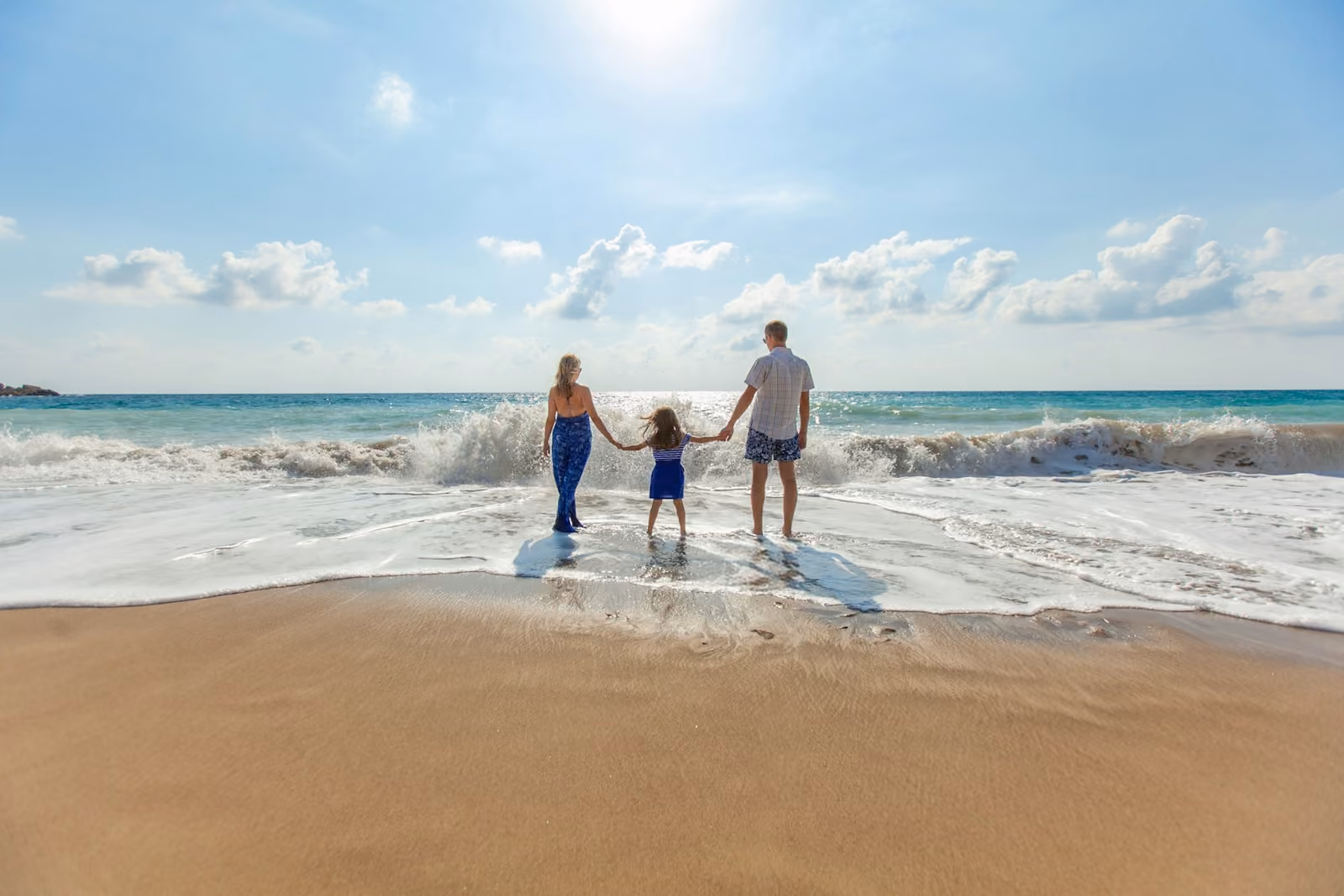 Family walking together outdoors